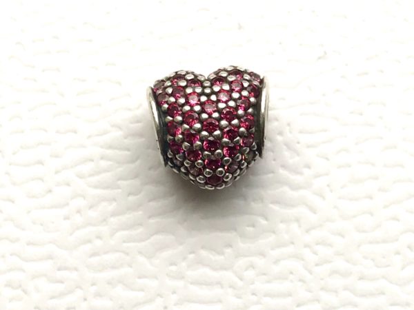 Genuine Pandora open my heart sparkly red Charm..Retired