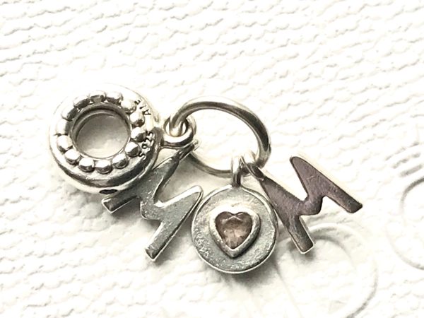 Genuine Pandora MUM / M M initials Charm