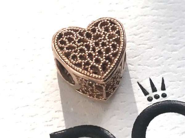 Genuine Pandora Rose Gold Intricate Openwork Lace Heart
