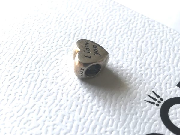 Genuine Pandora I LOVE YOU Heart Charm - Image 5