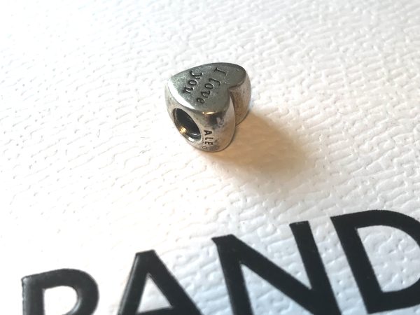 Genuine Pandora I LOVE YOU Heart Charm - Image 3