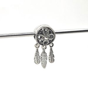 Genuine Pandora Spiritual Dream Catcher Feather Dangle charm 925 Sterling Silver