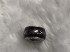 Genuine Pandora Charm Bracelet Bead Purple Dew Floral Vintage Spacer ALE S925