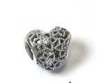 Genuine Pandora Sterling Silver Blooming Heart Sparkly Beaded Jewellery Charm