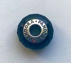 Genuine PANDORA Murano Charm Ale 925 Silver Black Glass Bracelet Jewellery