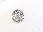 Genuine Pandora Bracelet Charm Ale 925 Silver Round Open Work Valentines Heart