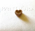 Genuine PandoraBeaded Open Heart 14k Rose Gold Plated Bracelet Charm Jewellery