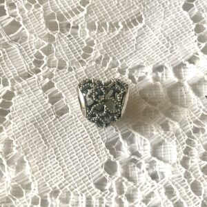 Pandora Openwork Heart and Beaded Stars Charm S925 Sterling Silver Retired